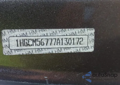 2007 Honda Accord 2.4 Ex from USA, damaged, VIN 1HGCM56777A130172